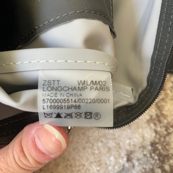 NEW Longchamp Le Pliage Small Canvas Backback- Grey - Picture 10 of 10